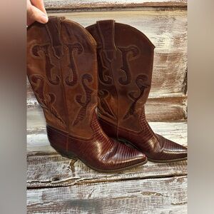 Nine West Brown Western Boots